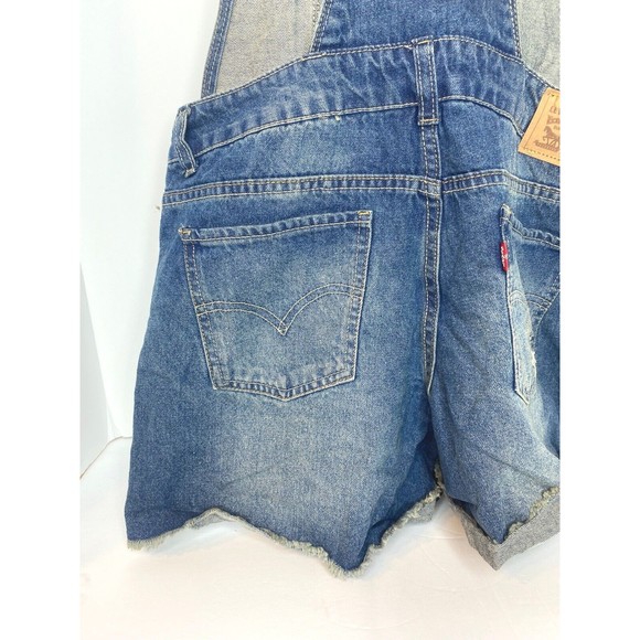 Levi’s Shortall Size 16 Reg Overall Jeans Shorts girls - Picture 13 of 16